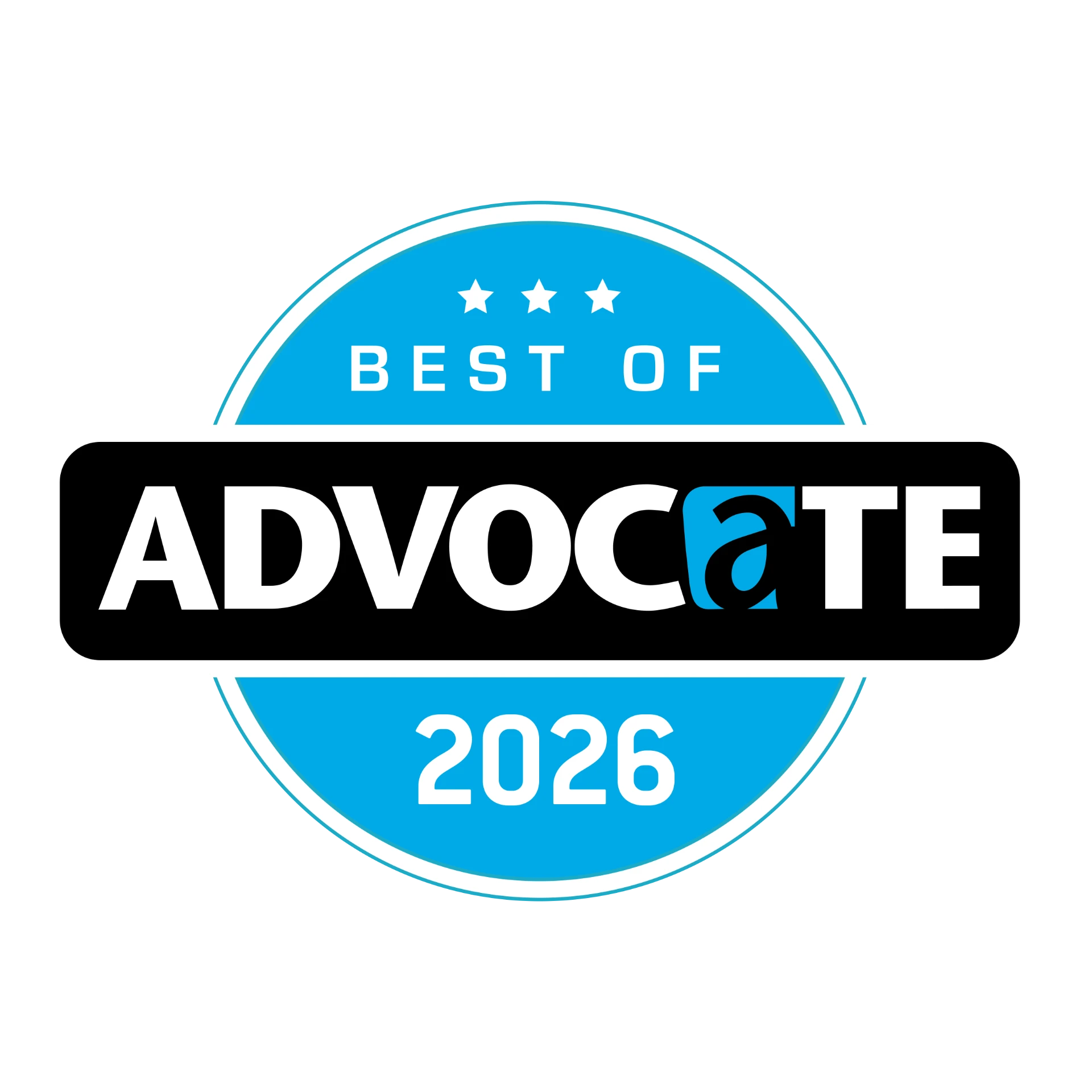 Best of Advocate 2026 winner badge. Oak Cliff Dance, voted Best Dance Company by Oak Cliff Advocate readers.
