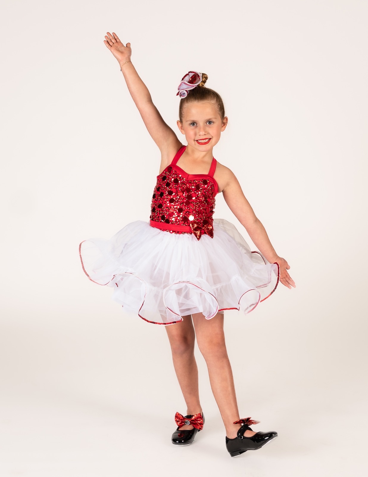 Five and six year old dancer in a Saturday ballet and tap portrait